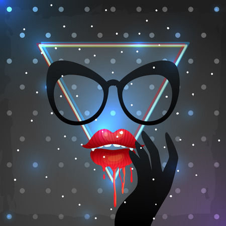 Fashionable background with the Vampireのイラスト素材