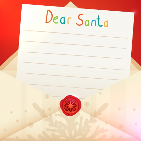 Christmas letter to Santa Clausのイラスト素材
