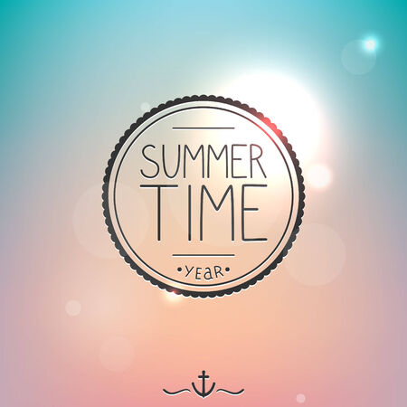 Bright summer cardのイラスト素材