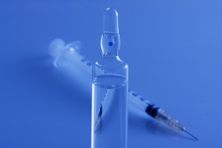 Medical Series - medical ampoule and a syringeの写真素材