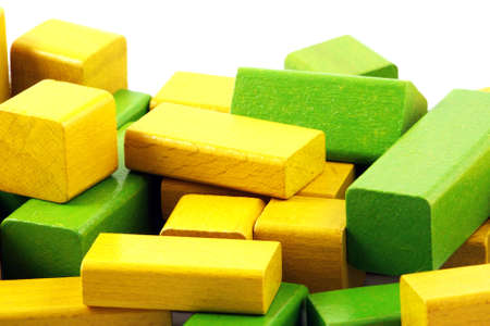 Wooden building blocksの写真素材