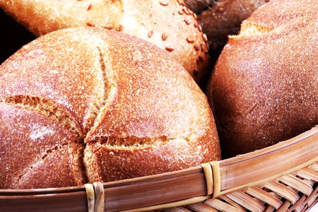 Fresh bread isolated on white background