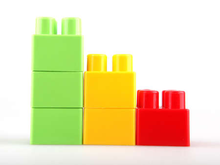 Plastic building blocksの写真素材