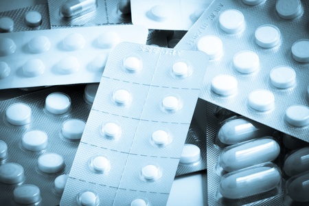 Packs of pillsの写真素材