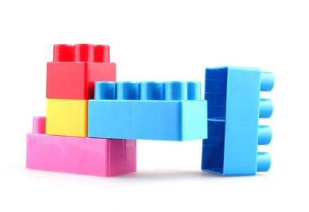 Plastic building blocksの写真素材