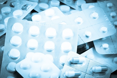 Packs of pillsの写真素材