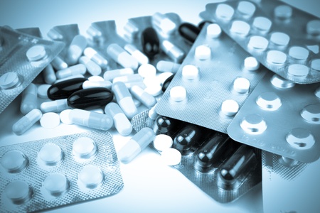 Packs of pillsの写真素材
