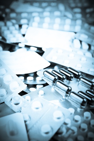 Packs of pillsの写真素材