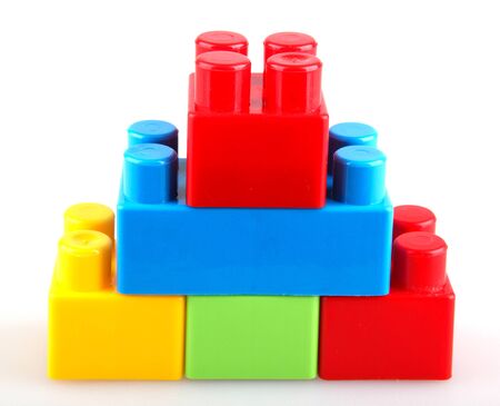 Plastic building blocksの写真素材