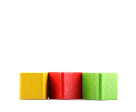 Wooden building blocks.