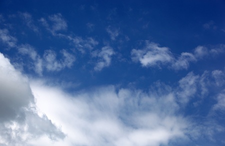 Blue sky background.