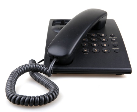 telephone isolated over white background.の写真素材