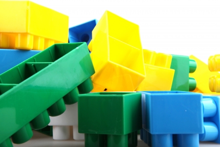 Plastic toy blocks.の写真素材