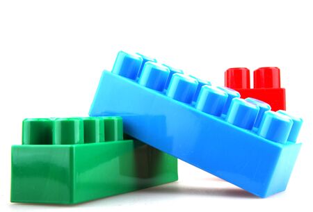 Plastic building blocks.の写真素材