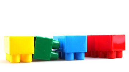 Plastic building blocks.