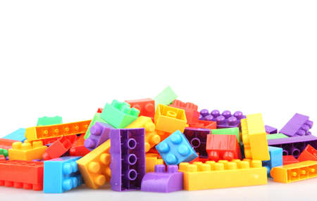 Plastic building blocks.