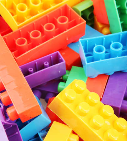 Plastic building blocks.