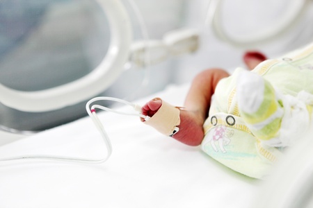 newborn baby in hospital.の写真素材