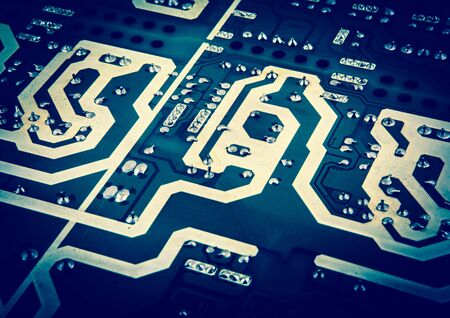 close-up of electronic circuit board.