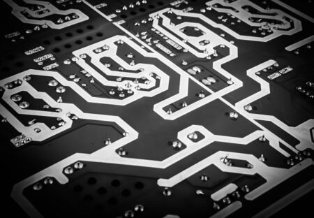 Close-up of electronic circuit board.の写真素材