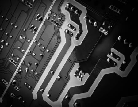 Close-up of electronic circuit board.の写真素材