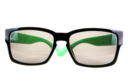 glasses on isolated white backgroundの写真素材