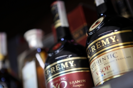 Alcoholic beverages in bottlesのeditorial素材