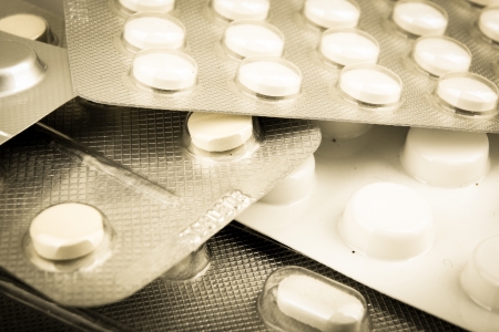 Packs of pills.の写真素材