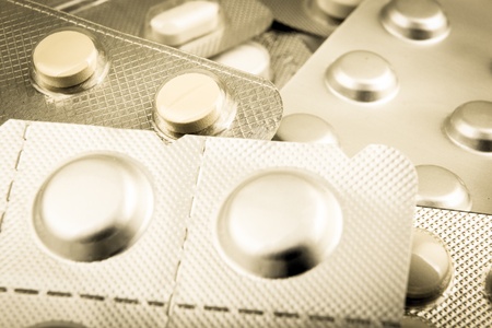 Packs of pills.の写真素材