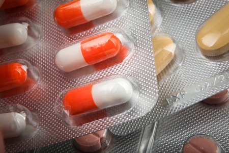 Packs of pills.の写真素材