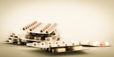 Packs of pills.の写真素材