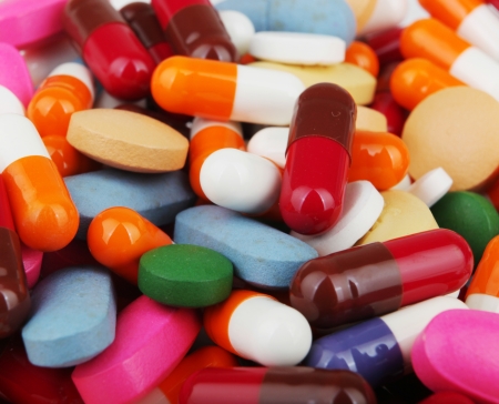 Pills Of Many Shapes Grouped Together