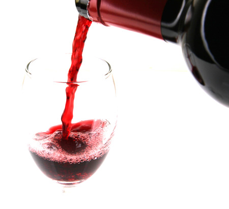 Red Wine On White Backgroundの写真素材