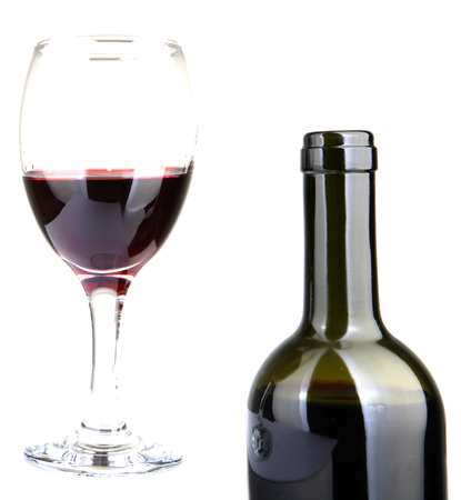 Red Wine On White Backgroundの写真素材