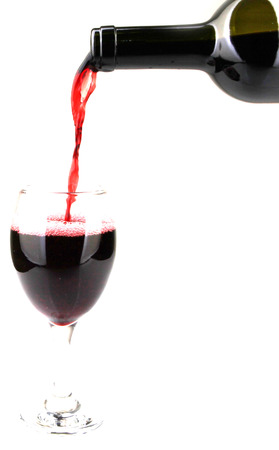 Red Wine On White Backgroundの写真素材