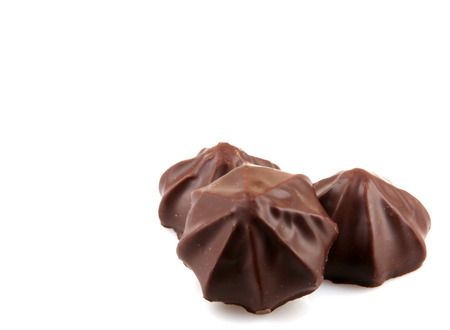Fine Chocolates On White Backgroundの写真素材