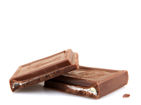 AYTOS, BULGARIA - MAY 10, 2014: Lindt Swiss milk chocolate. Lindt is recognized as a leader in the market for premium quality chocolate.のeditorial素材