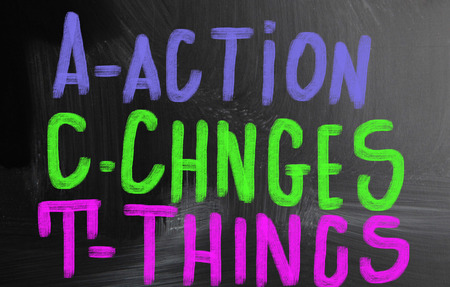 action changes thingsの写真素材
