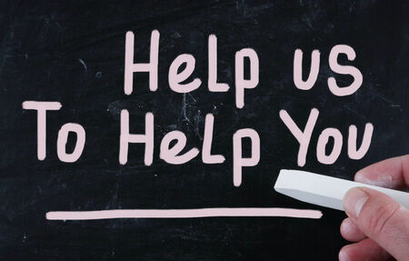 help us to help youの写真素材