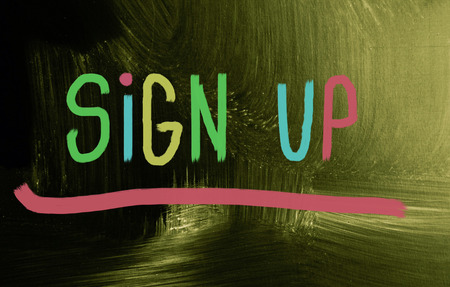 sign up conceptの写真素材