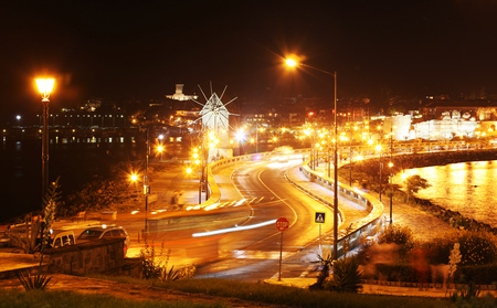 NESSEBAR, BULGARIA - JUNE 16:  Nessebar at Night, June 16, 2014. Nessebar in 1956 was declared as museum city, archaeological and architectural reservation by UNESCO.のeditorial素材