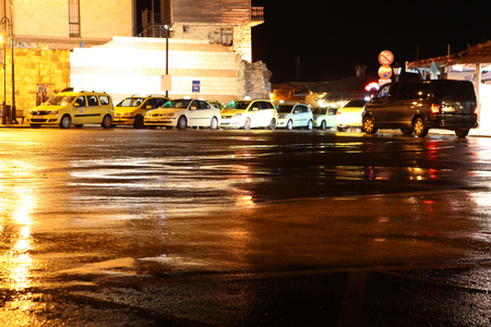 NESSEBAR, BULGARIA - JUNE 16:  Nessebar at Night, June 16, 2014. Nessebar in 1956 was declared as museum city, archaeological and architectural reservation by UNESCO.のeditorial素材
