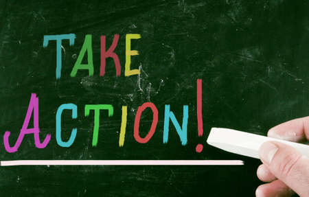 take action conceptの写真素材