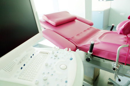 Gynecological chair in gynecological room.の写真素材