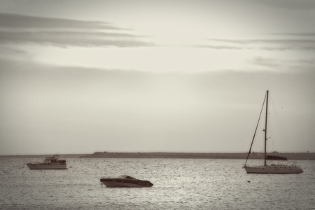 View of the sea in retro style.の写真素材