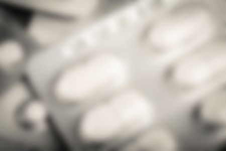 Blurred abstract background of medicine pillsの写真素材