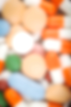 Blurred abstract background of medicine pillsの写真素材