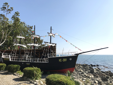 Nesebar, Bulgaria - October 06, 2017: Seaside resort and ancient old town Nesebar in Bulgaria.のeditorial素材