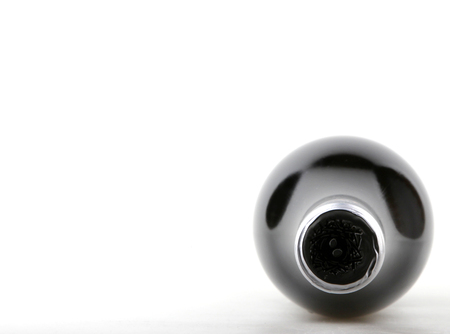 Bottle Red Wine From Thracian Lowland - Isolated On White.の写真素材