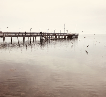 Sky and sea in the morningの写真素材